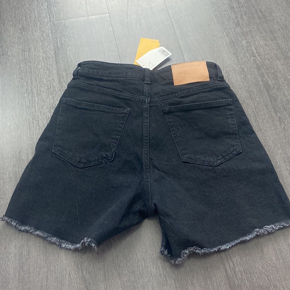 H&M Shorts 2x Hm High Waisted Denim Shorts Black White 6 Poshmark